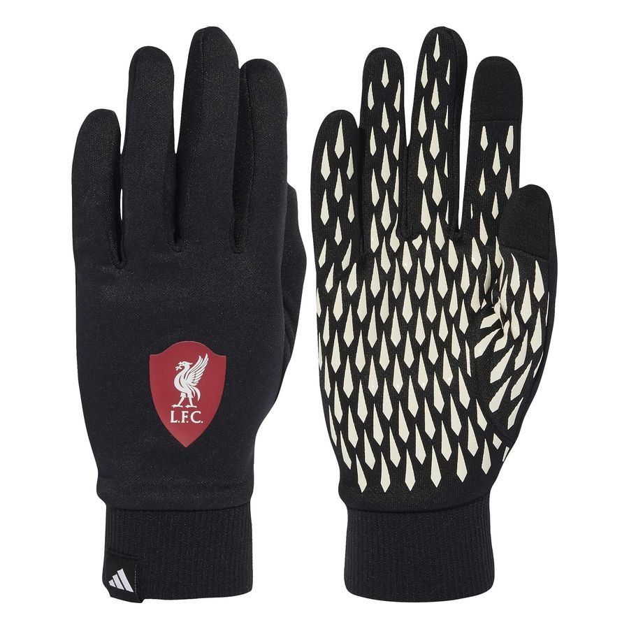 Liverpool Player Gloves - Black/Strawberry Red-SoccerKits Hub | Buy Soccer Jerseys Online
